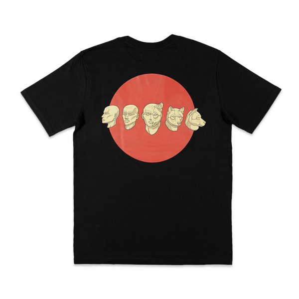 two faced t-shirt back