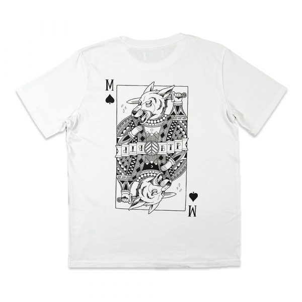 wolf of spades black t-shirt back