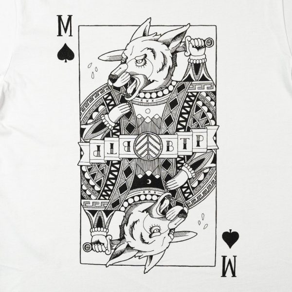 wolf of spades black t-shirt back close-up